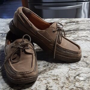 EUC! TOMMY BAHAMA Leather Boat Shoes Sz 9.5